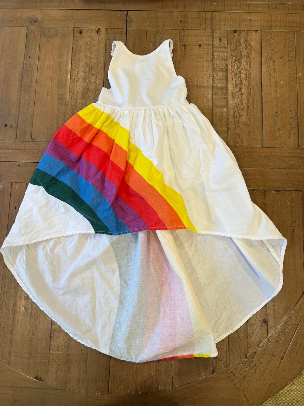 Pleiades high low hem rainbow maxi dress 2T